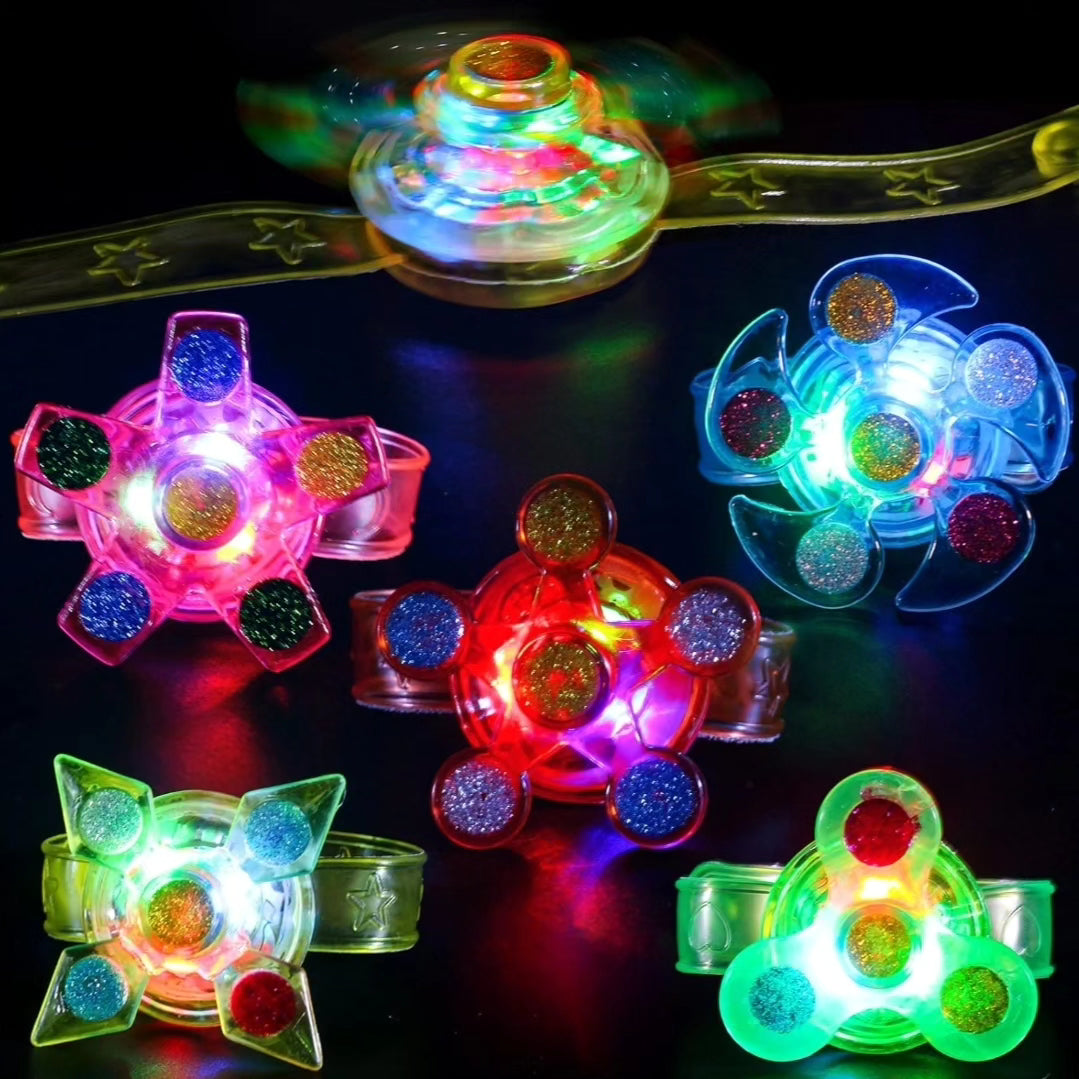 18 Pcs LED Light Up Bracelet Glow Necklaces and Rings Glowing Glow in The Dark Party Supplies