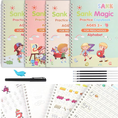 Amazing Groove Practice Copybook with Pen - Alphabet Handwriting Copybook