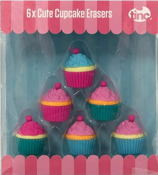 Tinc Cupcake Erasers, Set of 6