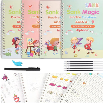 Amazing Groove Practice Copybook with Pen - Alphabet Handwriting Copybook