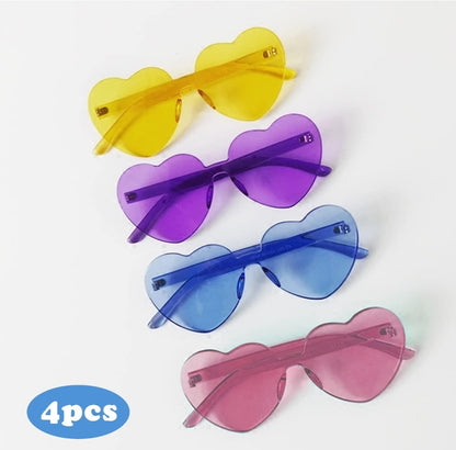 4Pcs Heart Shaped Party Glasses