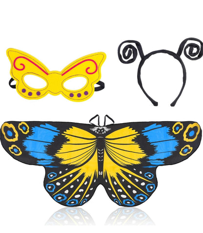 Butterfly Wings Costume 3 Pieces Fancy Dress-Up Set