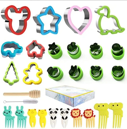 Vegetable & Cookie Cutter for Kids Set